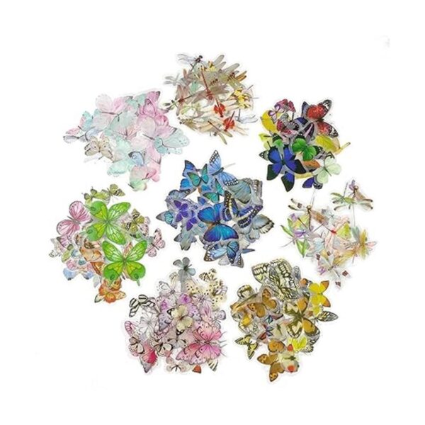 Juego de 320 calcomanías de mariposas con insectos de_4