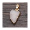 LHJ 4 piezas de piedras de ágata drusa con forma de