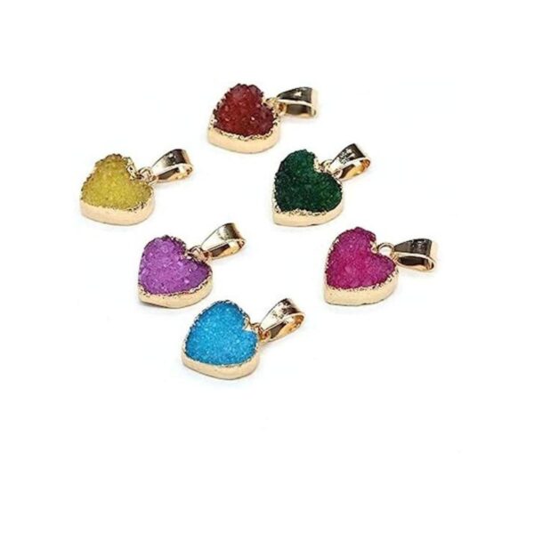 LHJ 6 piezas de piedra natural de ágata druzy forma de