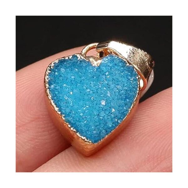 LHJ 6 piezas de piedra natural de ágata druzy forma de