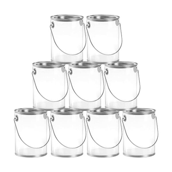 Hedume Paquete de 9 recipientes de pintura transparentes_1