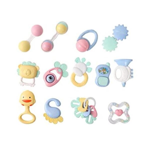 Cuterabit Juego de 13 juguetes de sonajeros para bebés_1