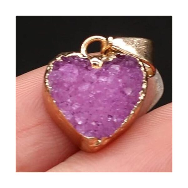 LHJ 6 piezas de piedra natural de ágata druzy forma de