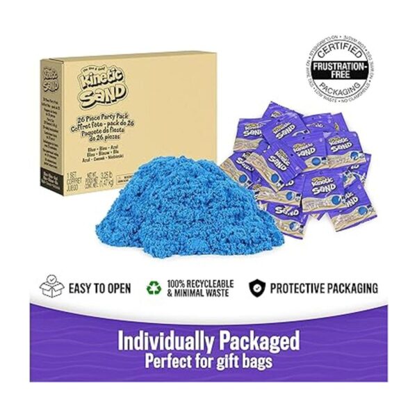 Kinetic Sand Paquete de 26 piezas de arena azul para_2