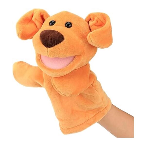 Easfan Marioneta de mano de perro de peluche con boca_2