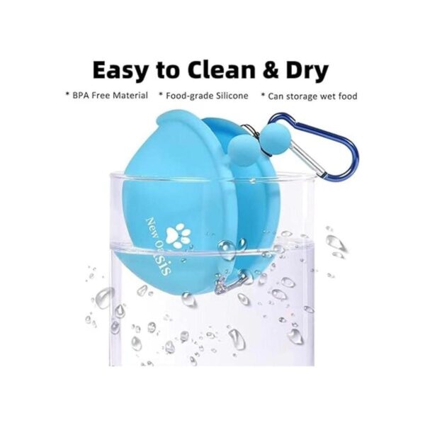 New Oasis Dog Treat Pouch 10oz Small Portable Silicone