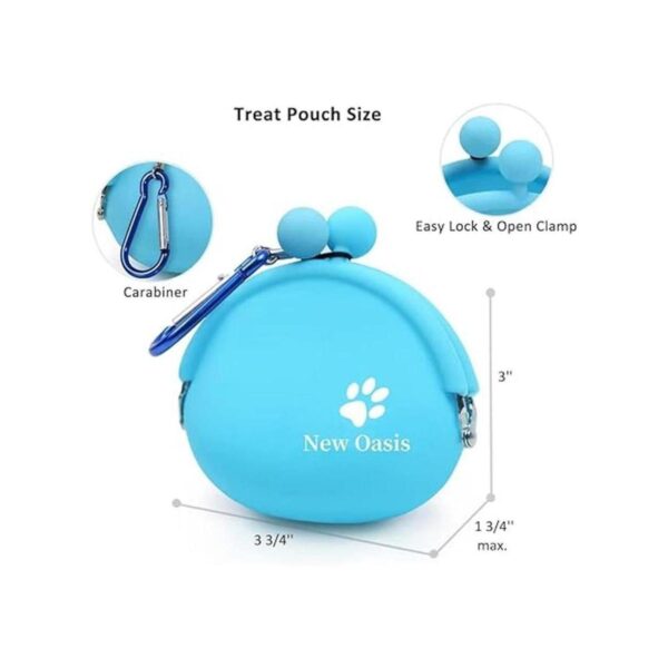 New Oasis Dog Treat Pouch 10oz Small Portable Silicone