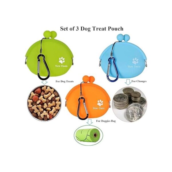 New Oasis Dog Treat Pouch 10oz Small Portable Silicone