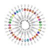Juego de 110 dijes colgantes de cristal cuentas colgantes
