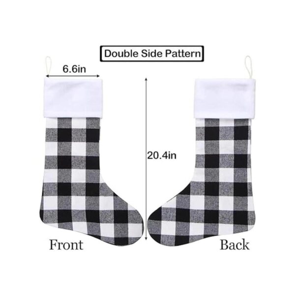 DIYASY Medias de Navidad a cuadros paquete de 6_2