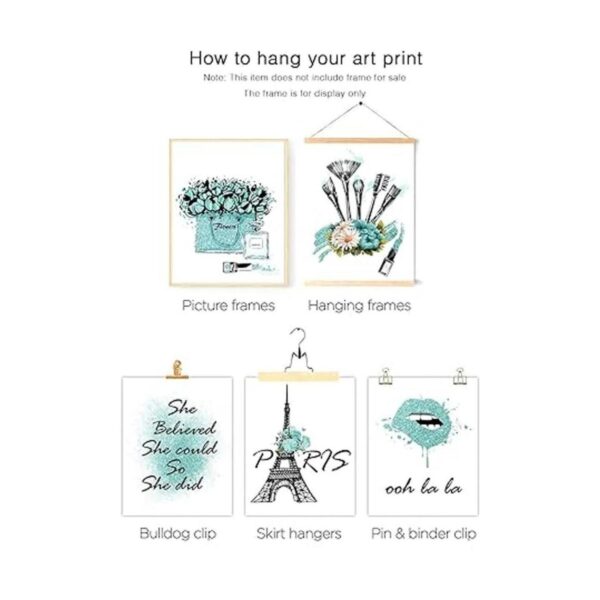 HoozGee Glam Juego de 6 impresiones artísticas de pared_3