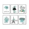HoozGee Glam Juego de 6 impresiones artísticas de pared_1