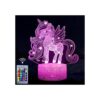 Luz nocturna de unicornio lámpara de ilusión 3D luces de_1