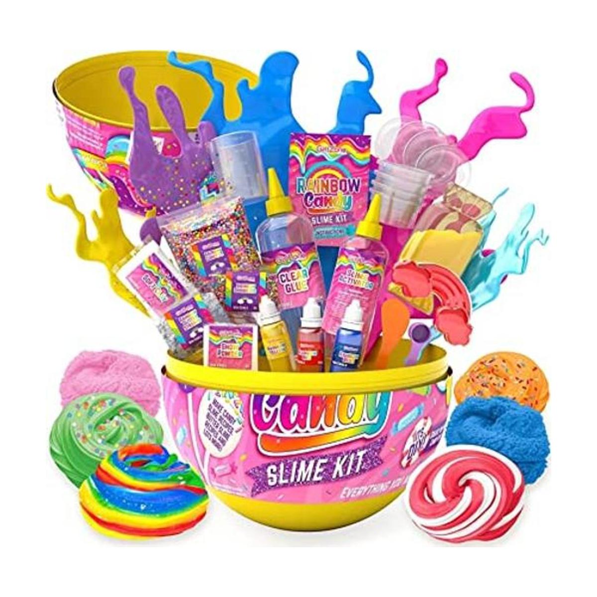 GirlZone Kit de limo de bricolaje de caramelo arcoíris