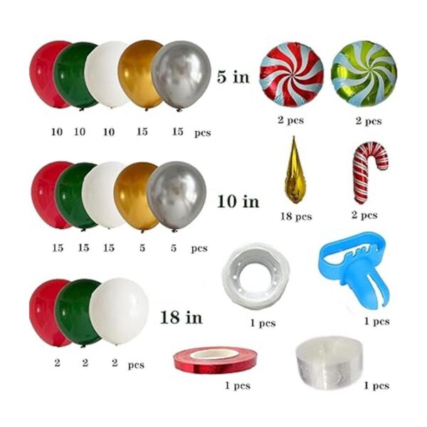 Kit de guirnalda de globos de Navidad con globos de papel