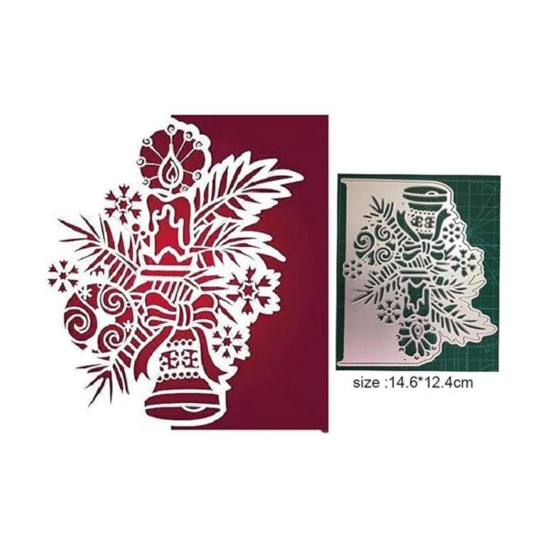 Troqueles de metal con borde de campana flores de encaje