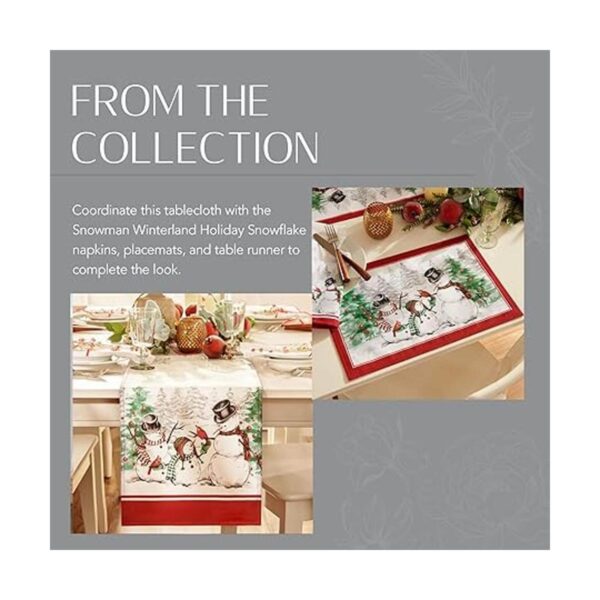Elrene Home Fashions Mantel de copo de nieve navideño de