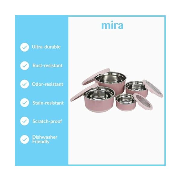 MIRA Recipientes reutilizables de acero inoxidable para