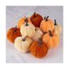 Diahom Decoración de calabaza 12 piezas de tela de espuma_3