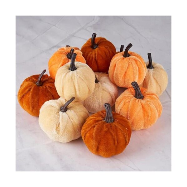 Diahom Decoración de calabaza 12 piezas de tela de espuma_3