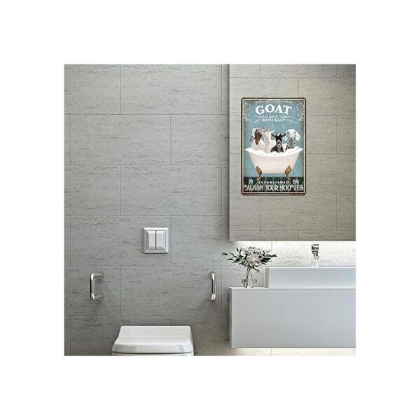 Divertida decoración de cabra para baño decoración de_3