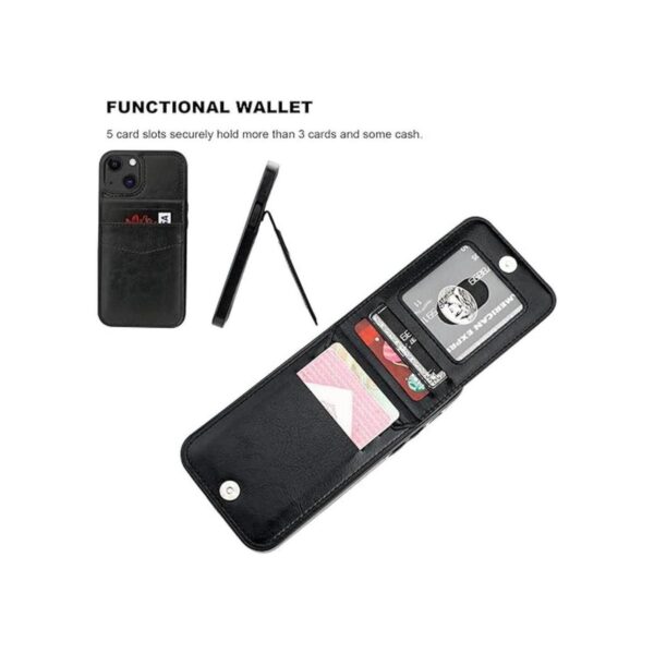 KIHUWEY Funda compatible con iPhone 13 Mini con soporte_4