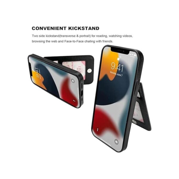 KIHUWEY Funda compatible con iPhone 13 Mini con soporte_5