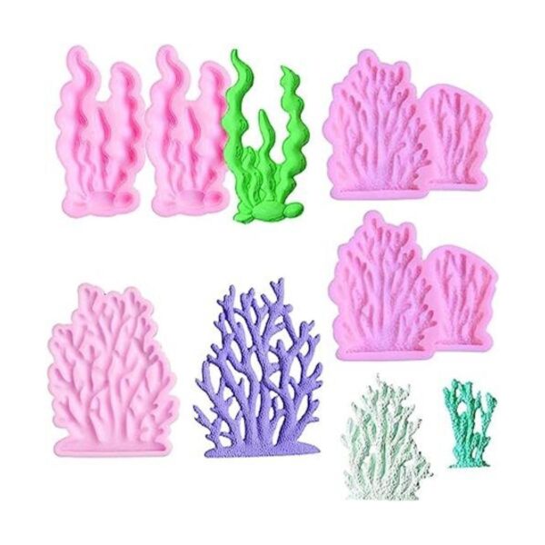 KuuGuu 5 moldes de silicona para algas de coral con forma_1