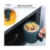 Taza de sopa apta para microondas con tapa y cucharada