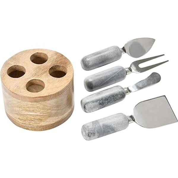 Creative CoOp Servidores de queso de acero inoxidable con