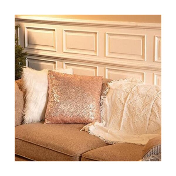 4 fundas de almohada esponjosas y de lentejuelas de