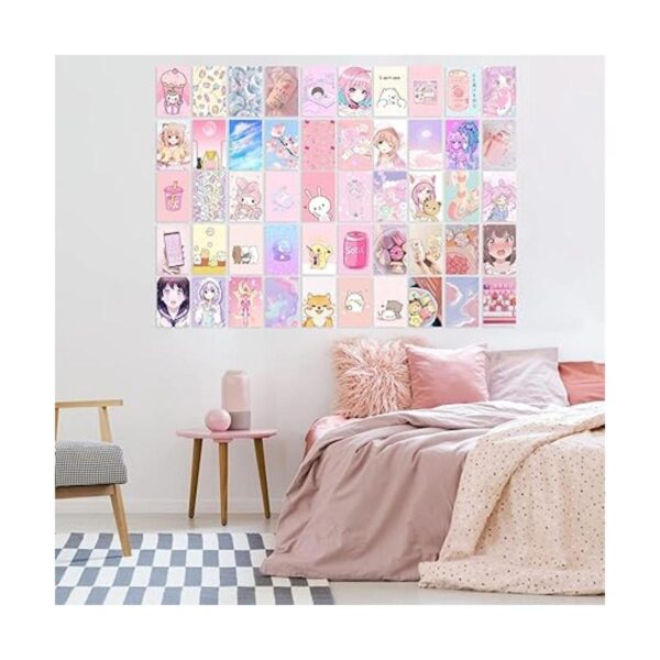 Juego de 50 piezas de collage de pared de anime Kawai_4
