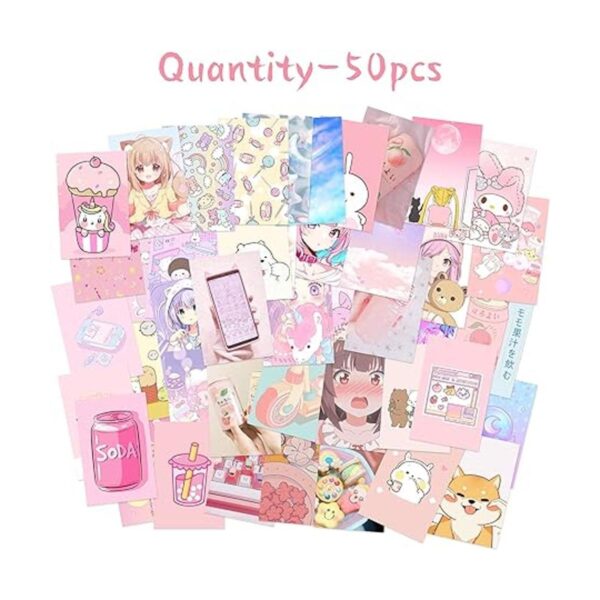 Juego de 50 piezas de collage de pared de anime Kawai_2