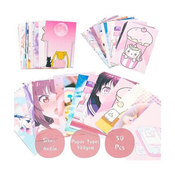 Juego de 50 piezas de collage de pared de anime Kawai_3