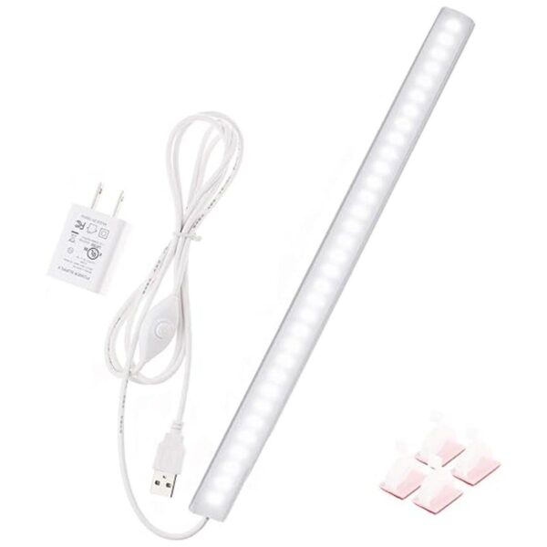 Luz LED con adaptador de corriente de 12 pulgadas con_1