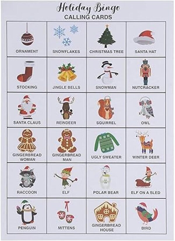 Juego de bingo de Navidad Juego de 36 suministros de_4