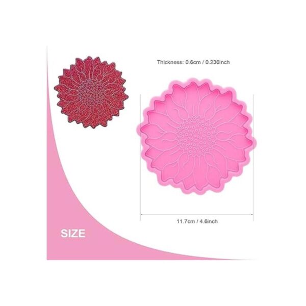 Molde de silicona brillante con forma de girasoles