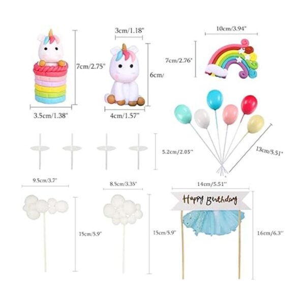 MOVINPE Kit de decoración de pastel de unicornio con_2