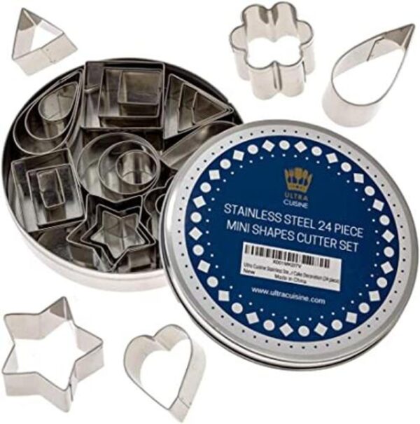 Juego de mini formas de cortador de galletas 24 moldes_1