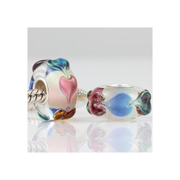 Lampwork Dije de cristal de plata de ley 925 con diseño_3