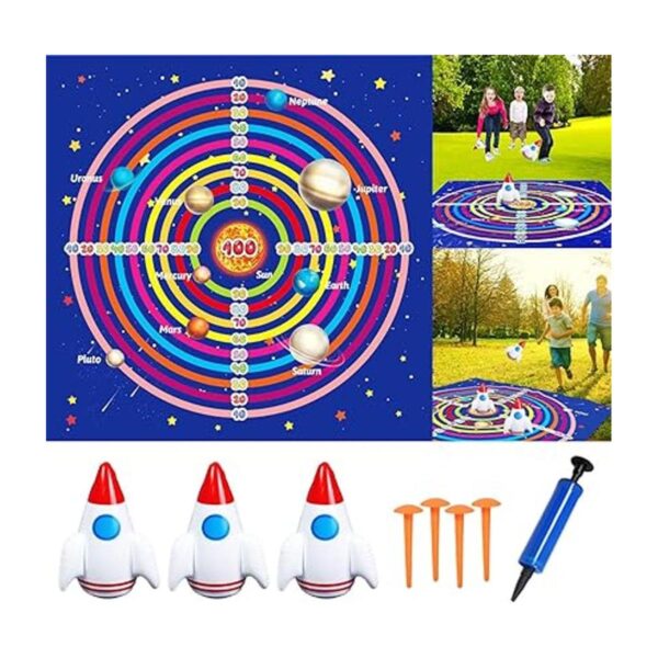 Juego de cohetes para niños dardos de césped para niños_2