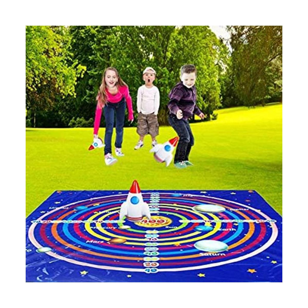 Juego de cohetes para niños dardos de césped para niños
