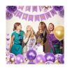Ouddy Decoraciones de cumpleaños moradas para mujeres y_6