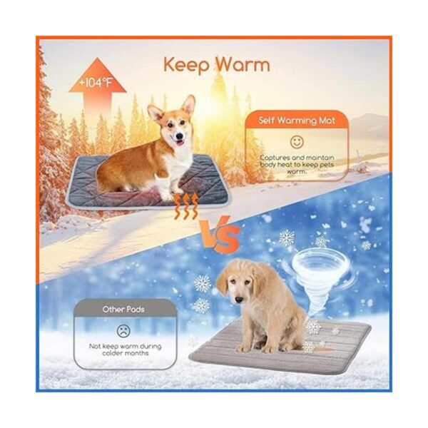 Nobleza Self Warming Pet Pad Super Soft Plush Dog Crate_4