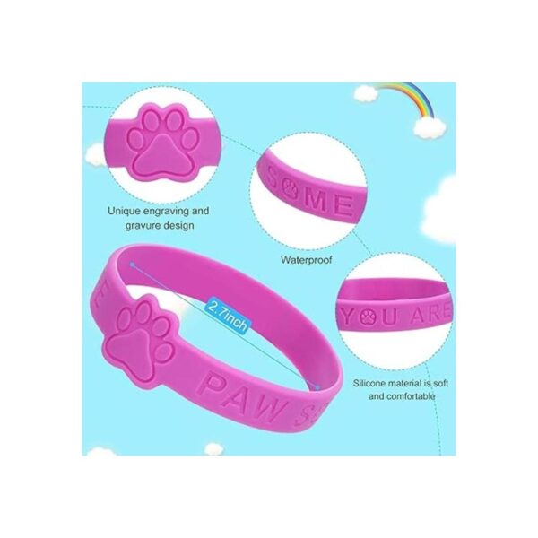 36 pulseras de silicona con estampado de patas pulseras_6