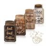 4 letreros decorativos de madera para café letrero de