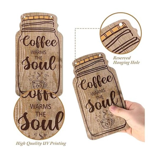 4 letreros decorativos de madera para café letrero de