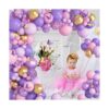 Kit de arco de guirnalda de globos de mariposa rosa_4