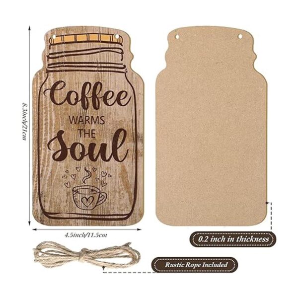 4 letreros decorativos de madera para café letrero de
