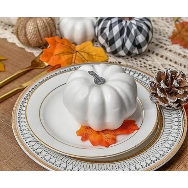 Lvydec Juego de calabazas artificiales para decoración de